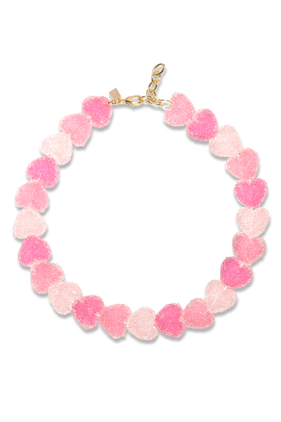Jelly Heart Necklace – Pink Aura