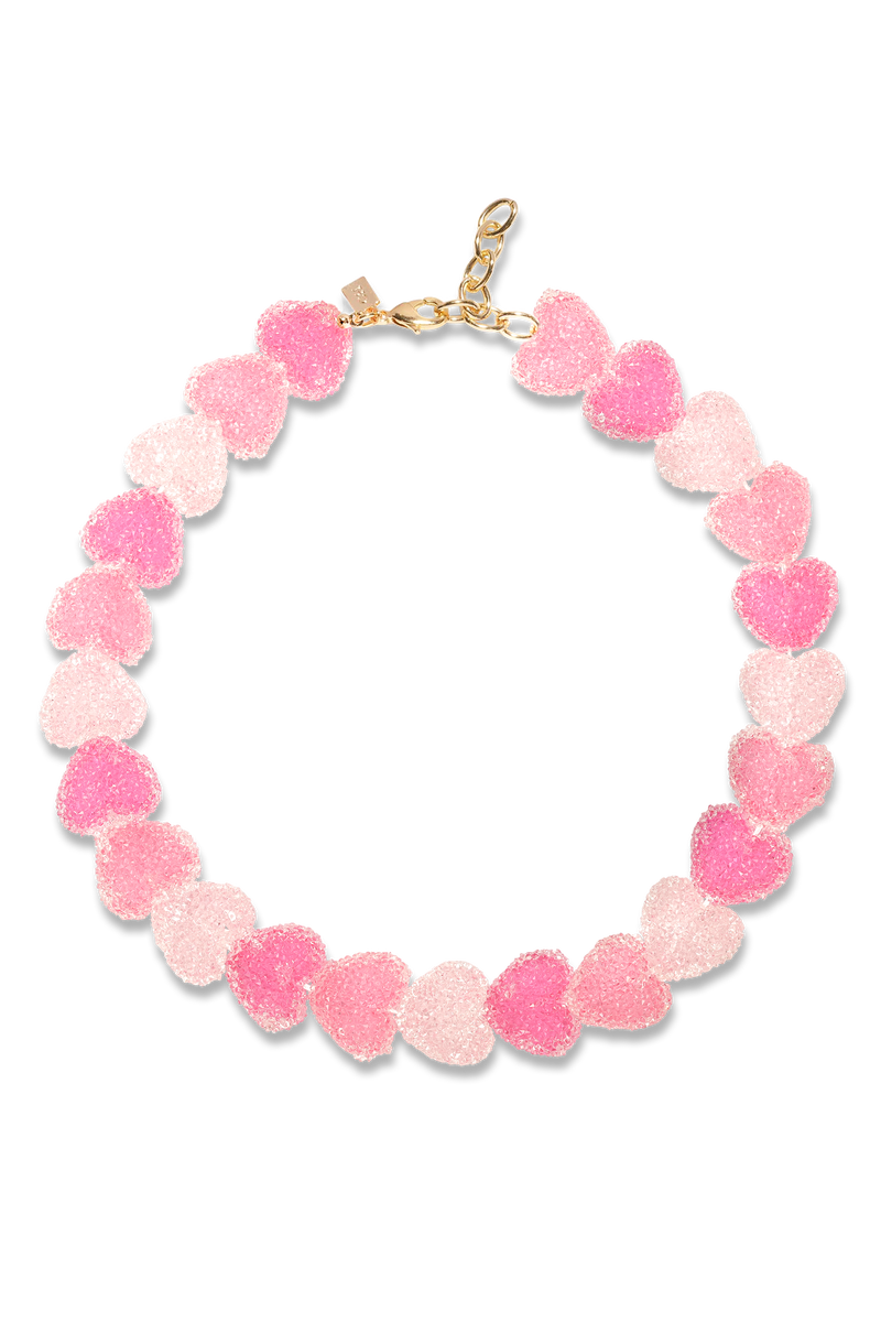 Jelly Heart Necklace – Pink Aura