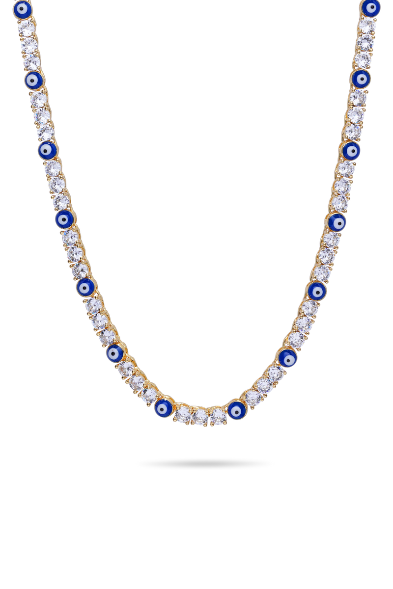 Serena Necklace x Evil Eye - Greek Blue