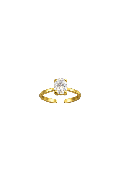 Oval Cut Toe Ring